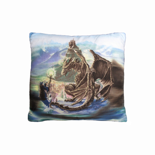 Dragon Encounter Filled Square Cushion - Main Image