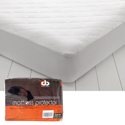 Lightly Quilted Cotton Top Mattress Protector Single - Main Image