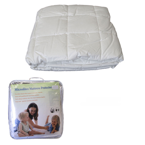 Cotton Japara Cover Microfiber Filling Mattress Protector Double - Main Image