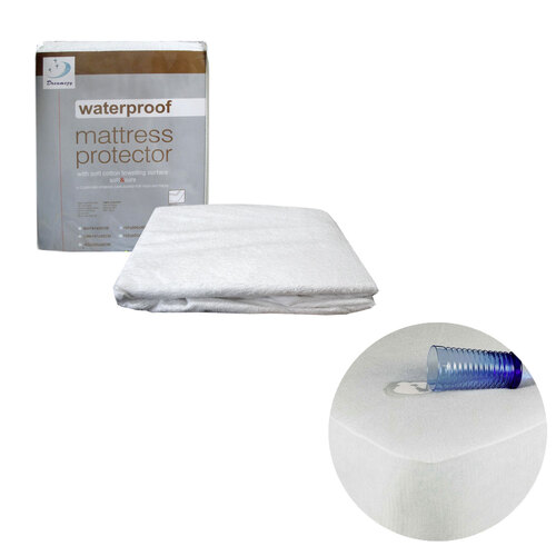 Fully Fitted Terry Waterproof Mattress Protector 30cm Wall - Main Image