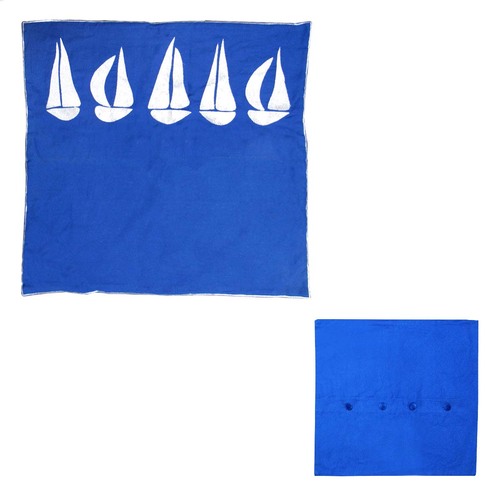 Sail Boats Cotton Embroidered European Pillowcase 65 x 65 cm - Main Image