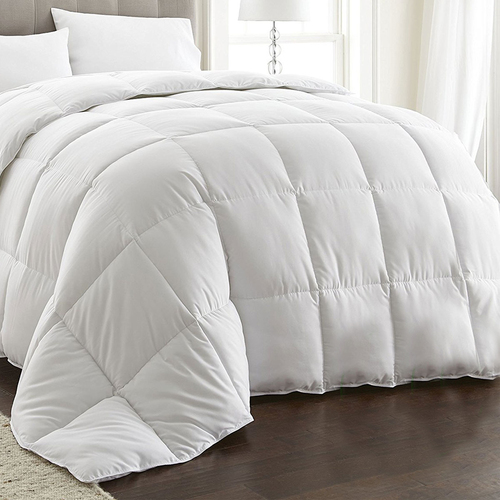 Machine Washable 80% WHITE GOOSE DOWN 20% Feather Quilt King - Main Image