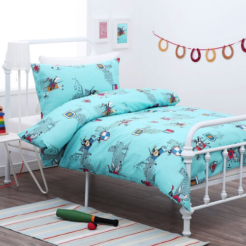 Knight Horse Polyester Cotton Quilt Cover Set Single - Main Image