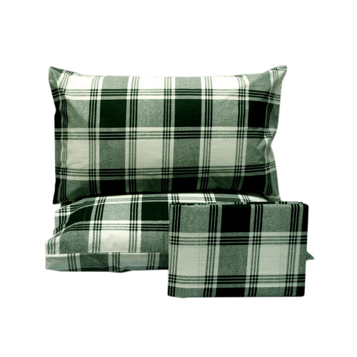 Polyester Cotton Checkered Forest Quilt Cover Set King - Main Image
