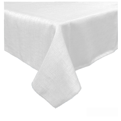 Emporio Slub Table Cloth White 150 x 300 cm - Main Image