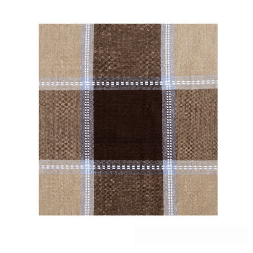Check Table Cloth Windowpane Brown 180 x 180 cm - Main Image