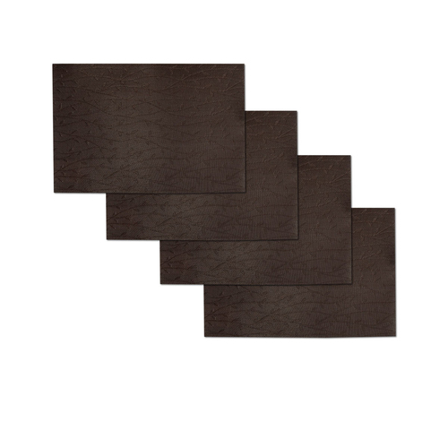 Choice Set of 4 PVC Table Placemats Spring Buds Chocolate - Main Image
