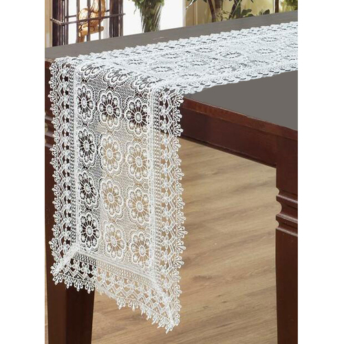 Flora White Lace Table Runner 40 x 135 cm - Main Image