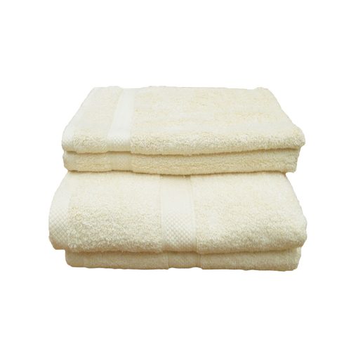 Pack of 4 Uranus Cotton Bath Towel Set Cream - Main Image