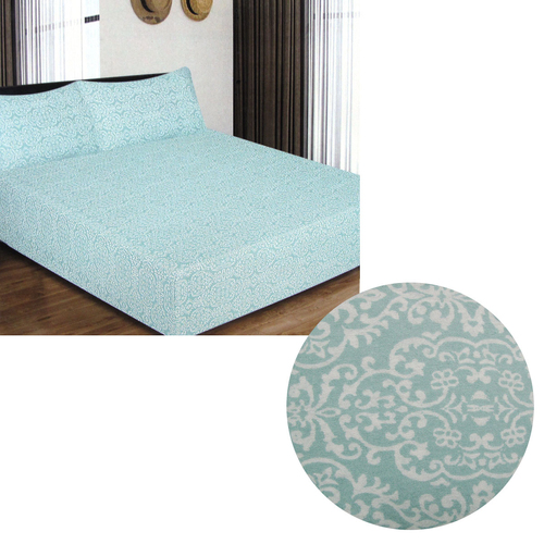 ICF Store Cotton Flannel Combo Fitted Sheet Set Queen Florencia - Main Image