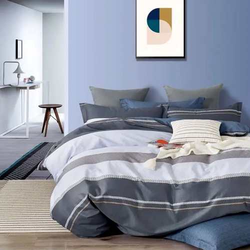 Pani Charcoal Reversible Quilt Cover Set King - Main Image