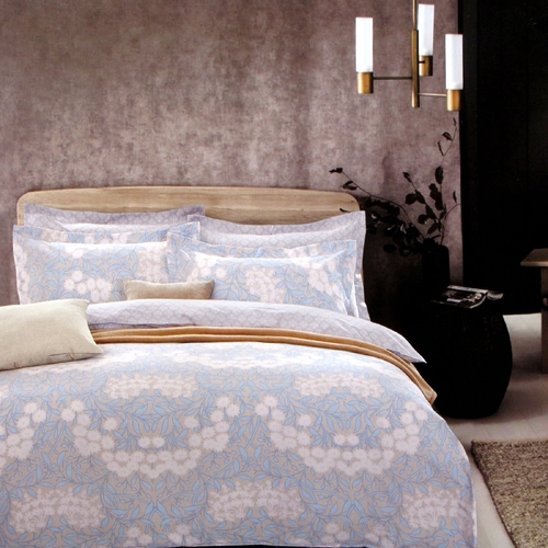 250TC Cotton Reversible Quilt Cover Set Ash King - Main Image