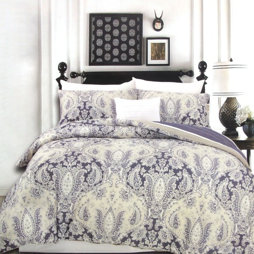 250TC Cotton Reversible Quilt Cover Set Elizabeth Queen - Main Image