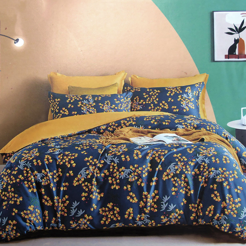 400TC Cotton Sateen Quilt Cover Set Xanthia Queen - Main Image
