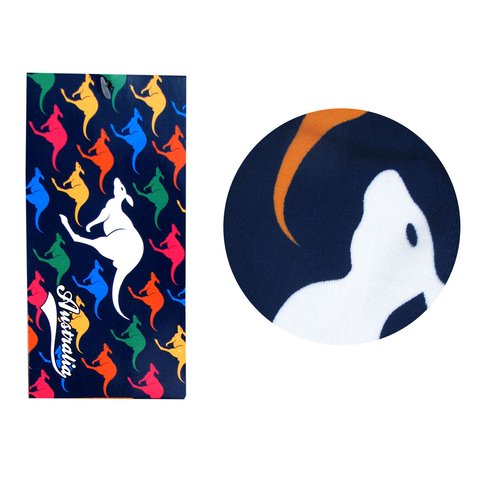 Jumping Kangaroos Printed Microfiber Beach Towel 75 x 152 cm - Main Image