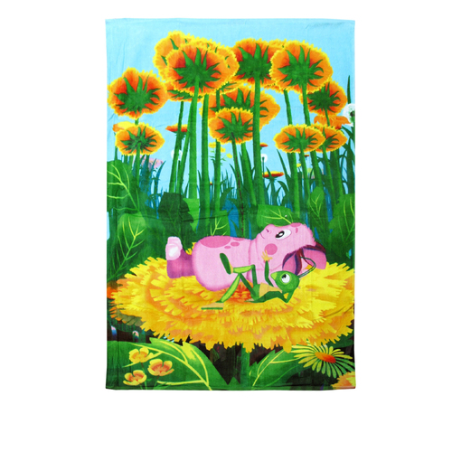 The Adventure of Luntik Beach Towel Rest on Flowers - Main Image