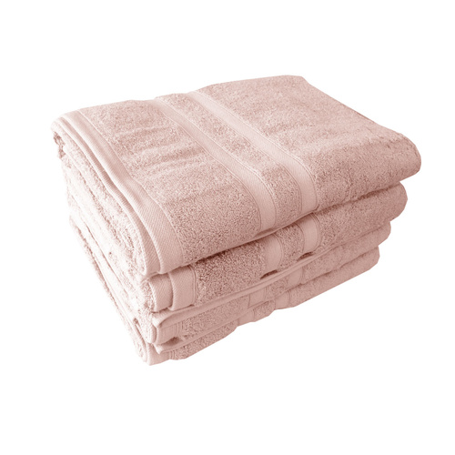 600GSM Set of 4 Melissa 100% Cotton Bath Towels Coral 70 x 140 cm - Main Image