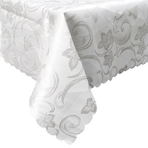 Deco White Luxury Jacquard Tablecloth 150 x 220 cm - Main Image