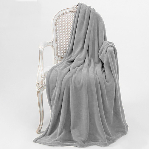 Bambury Microplush Throw Rug Silver - Main Image