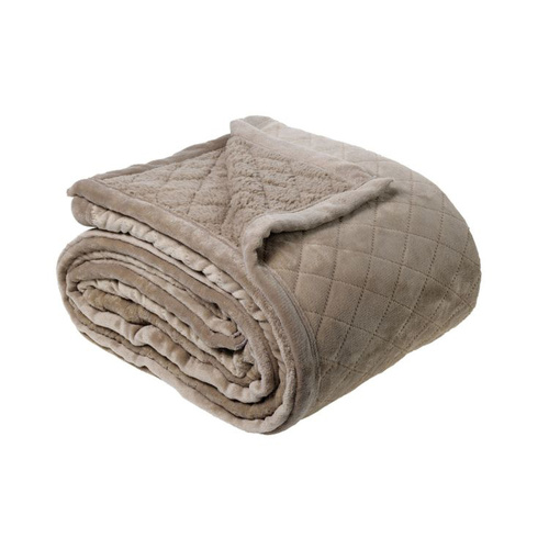 Bianca Mansfield Blanket Taupe (Also Known as Silver Grey) Super King - Main Image