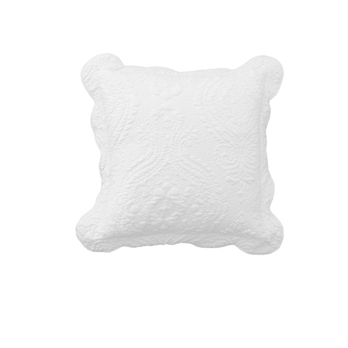 Bianca Elegance Cordelia White Square Cushion - Main Image