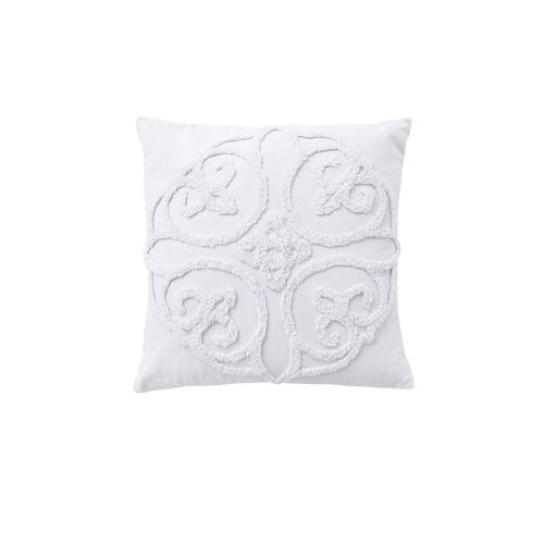 Bianca Ella White Square Filled Cushion 43 x 43cm - Main Image