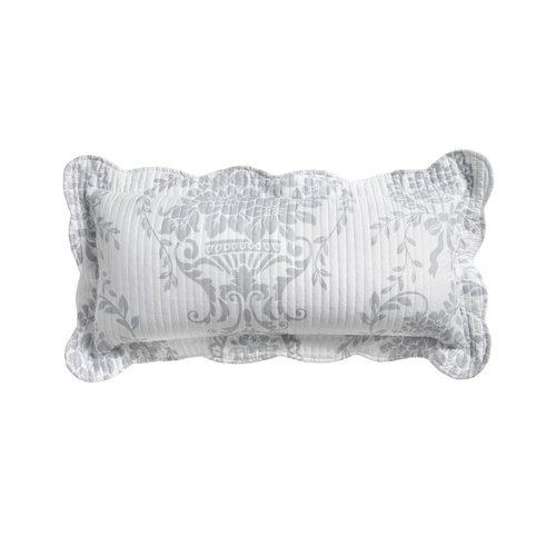 Bianca Florence Grey Oblong Cushion - Main Image