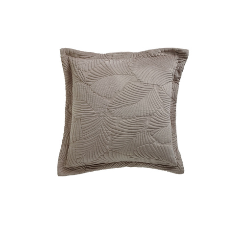 Bianca Kairo Taupe Square Filled Cushion - Main Image