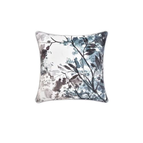 Bianca Sherbrooke White Velvet Square Filled Cushion 43 x 43cm - Main Image