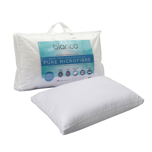 Bianca 1200g Relax Right Pure Microfiber High Profile Standard Pillow 49 x 72cm - Main Image