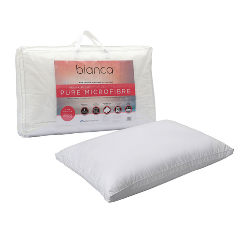 Bianca 850g Relax Right Pure Microfiber Low Profile Standard Pillow 49 x 72cm - Main Image