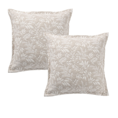 Bianca Pair of Ameila Stone European Pillowcases 65 x 65cm - Main Image