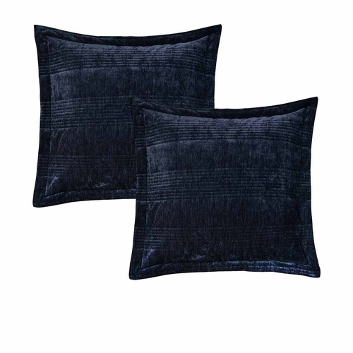 Bianca Pair of Cyrano Indigo European Pillowcases 65 x 65cm - Main Image
