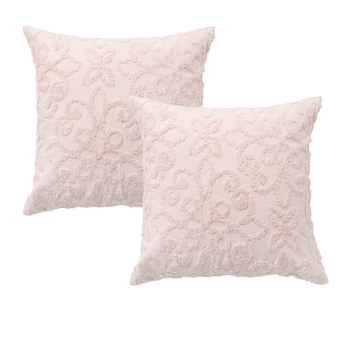 Bianca Pair of Ella Blush European Pillowcases 65 x 65cm - Main Image