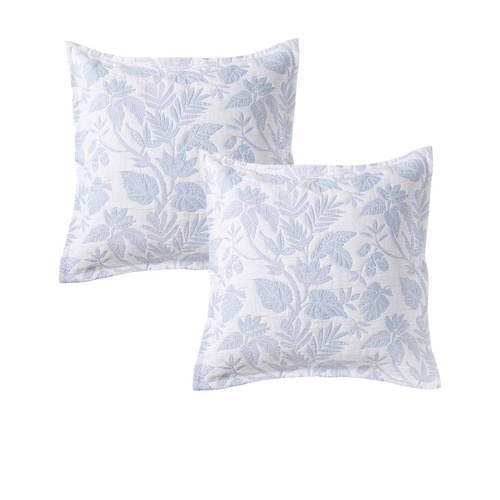 Bianca Pair of Laurieton White European Pillowcases 65 x 65cm - Main Image