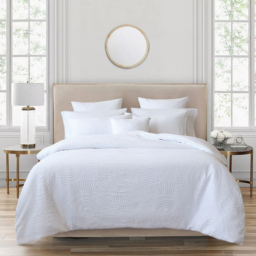 Bianca Byron White Quilt Cover Set Queen - Main Image