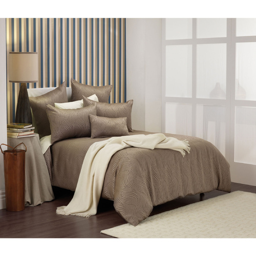 Bianca Hampshire Taupe Quilt Cover Set Queen - Main Image