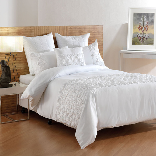 Bianca Miranda White Quilt Cover Set King - Main Image
