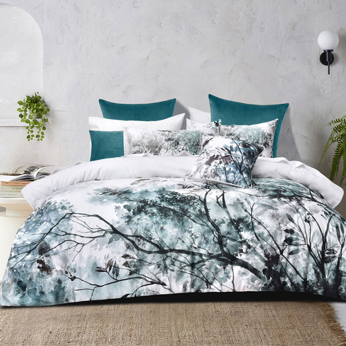 Bianca Sherbrooke White Cotton Sateen Quilt Cover Set Super King - Main Image