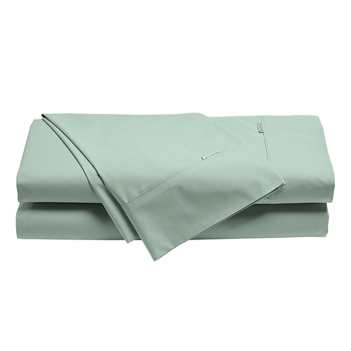 Bianca Heston Cotton Percale Sheet Set Sage Single - Main Image