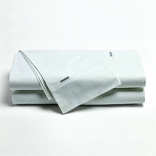 Bianca Heston Cotton Percale Sheet Set White Single - Main Image