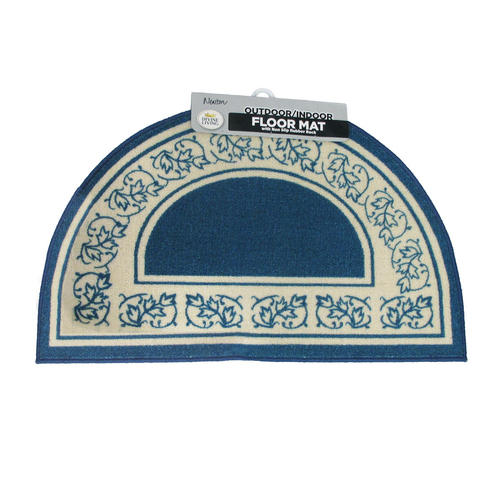 Newton Half Moon Floor Mat 50 x 80cm Blue - Main Image