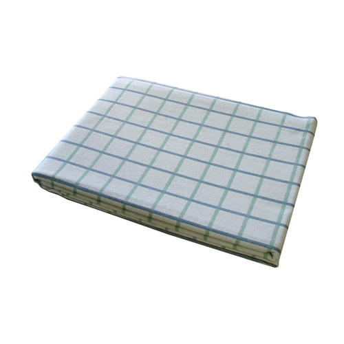 Cotton Grid Checks Oblong Table Cloth Blue 130 x 180cm - Main Image