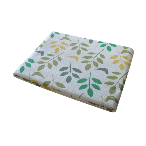 Cotton Yellow Leaves Birdie Oblong Table Cloth 150 x 230cm - Main Image