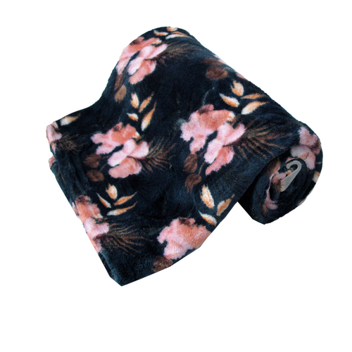 190GSM Fashion Printed Ultra Soft Coral Fleece Throw 127 x 152cm Roxy - Main Image