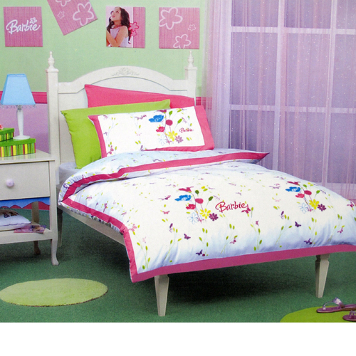 Disney Barbie Embroidery Quilt Cover Set Single - Main Image