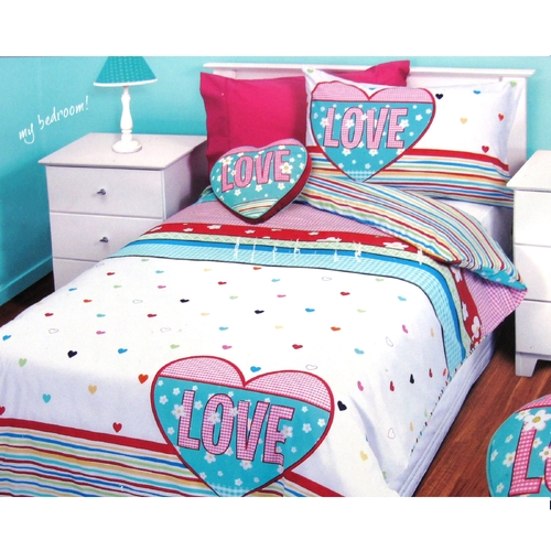 Kids Workshop Country Girl Quilt Cover Set Single - Main Image