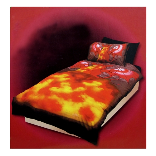 Dragon Fire Quilt Cover Set Single - Main Image