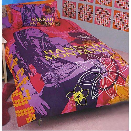 Disney Hannah Montana Purple Quilt Cover Set Single - Main Image