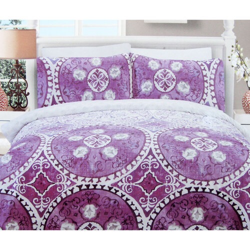 225TC Kasbah Mandala Cotton Rich Easy Care Quilt Cover Set Queen - Main Image